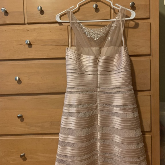 BCBG Maxazria Morgane Dress Champagne Nude Tan Formal Women's size 8. - Picture 2 of 4